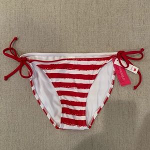 Xhilaration Hipster Red and White Stripped Bikini